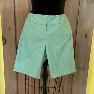 The Limited Mint Green High-Waist Bermuda Shorts